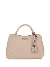 GUESS 1 USCITA Guess Phoebe Girlfriend Satchel Borsa a Mano Donna Simply Taupe Logo - Beige Simply Taupe Logo